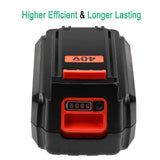 Dosctt 2 Pack 40 Volt 2.5Ah LBXR36 Battery for Black and Decker 40V Lithium Battery LBX36 LBXR2036 LBX2040 LBX1540 LBX2540