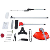 Maxtra 42.7cc Powerful 8.2 FT to 11.4 FT Extension 4 in 1 Gas Hedge Trimmer Pole Saw String Trimmer Brush Cutter Trimmer with Portable Bag