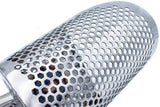 Free2Buy Sand Scoop for Metal Detecting, Stainless Steel with Hexahedron 7mm Holes for Beach Treasure Hunting + Plastic Handle