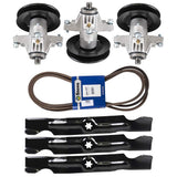 8TEN Deck Spindle Belt Screw OEM Blade Kit Set Combo for Cub Cadet MTD Columbia Troy Bilt RZT-S50 RZT-L50 Mustang 50 XP