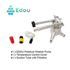 EDOU Gas Pressure Washer Pump Replacement 7/8'' Diameter Shaft Plunger Vertical Pump Axial Horizontal Pump Easy Start,2500 PSI 2.3 GPM