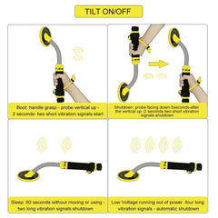 wedigout Metal Detector 100Feet Waterproof Pinpointer- Handheld Pulse Induction Targeting Underwater Hunting Metal Detecting Tool with LED Light