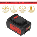 2PACK 6.0Ah DCB205 Battery Replacement for Dewalt 20 Volt Battery DCB200 DCB206 DCB206-2 DCB204 DCB204BT-2 DCB203 DCB201