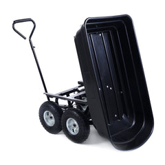 hello world1 650LB Garden Dump Cart Dumper Wagon Carrier Wheel Barrow Air Tires Heavy Duty New