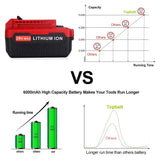 [Upgraded to 6000mAh] Replacement for Porter Cable 20V Battery 6.0Ah Max Lithium PCC680L PCC682L PCC685L Cordless Tools 2-Pack