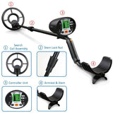 Meterk Underground Metal Detector, High Sensitivity Handheld Metal Detector for Yard, Gold Digger Treasure Hunter Metal Finder Treasures Seeking Tool with Headphone