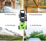 Homdox Electric High Pressure Washer 3000PSI 1.8GPM Power Pressure Washer Machine 1800W with Power Hose Gun Turbo Wand,5 Interchangeable Nozzles and Rolling Wheels