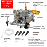 YAMATIC Horizontal Pressure Washer Pump 2900 PSI 2.3 GPM 6.5HP 3/4