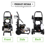 Mabay 3600PSI 212CC Gas Pressure Washer, 2.8GPM Gas Powered Power Washer, 2 Years' Warranty (Black)
