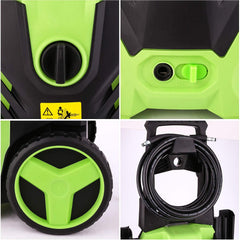 Homdox Electric Pressure Power Washer 3000PSI 1.8GPM Gas High Pressure Power Washer 1800W Machine Cleaner with Hose Reel, 5 Nozzles (Green)