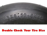 NoAir (2) John Deere Flat Free Wheel Assemblies 13x6.50-6 Yellow TCA19309 TCA16946