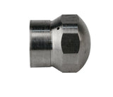 Schieffer 1/8in. x 50ft. 4800 PSI Thermoplastic Sewer Jetter Hose & MTM Hydro 5.0 Orifice Button Nose Nozzle